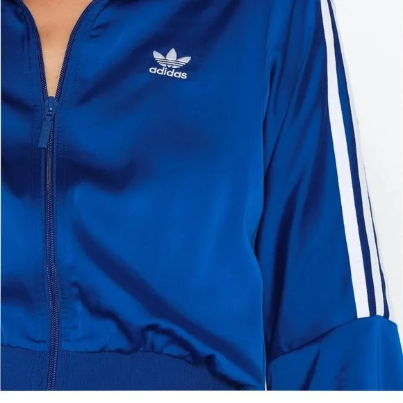 adidas Royal Blue Bomber Jacket with White Accents - Picture 2 of 7